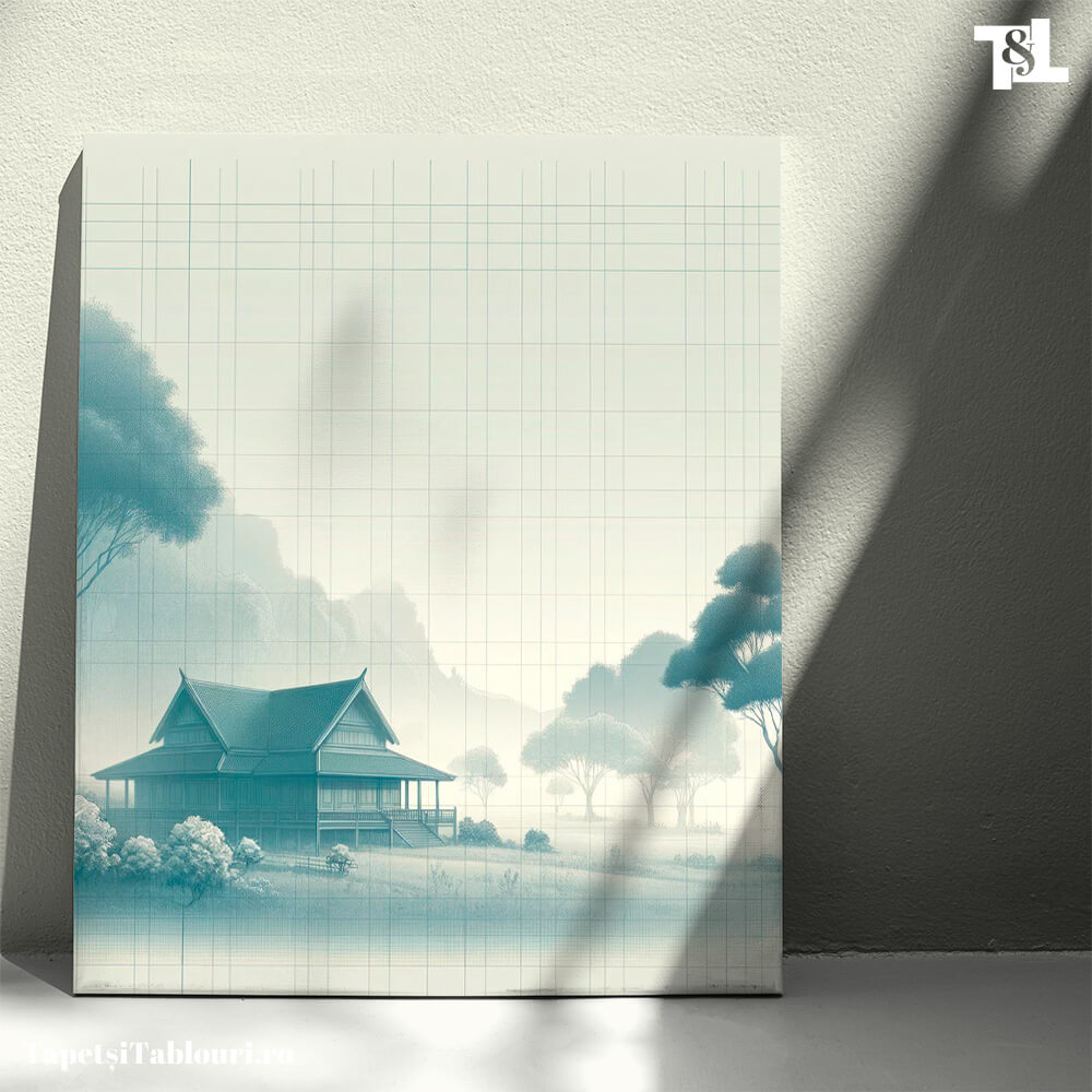 Tablou Canvas Liniștea Zen a Grădinii de Dimineață