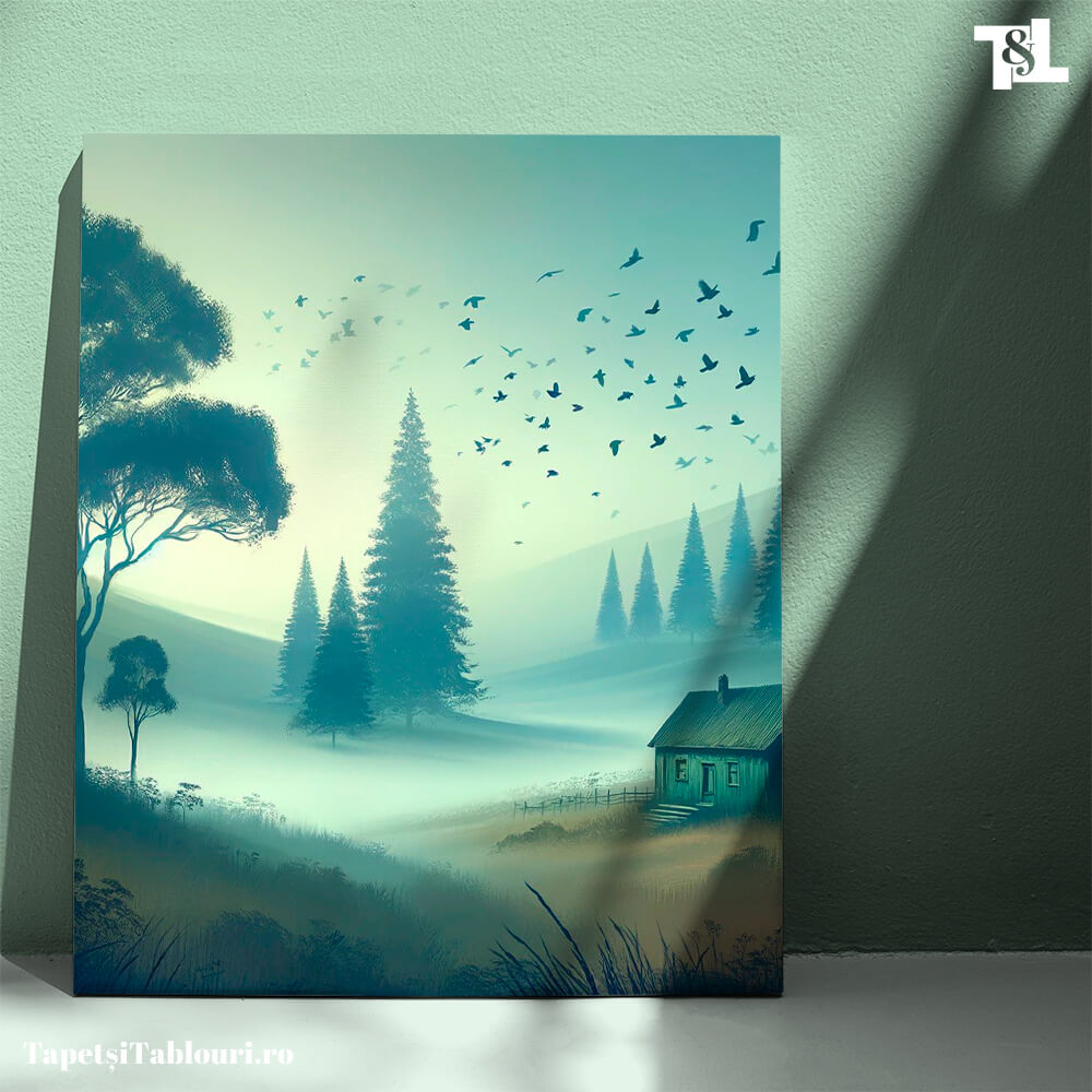 Tablou Canvas Misterul Înserării în Pădure