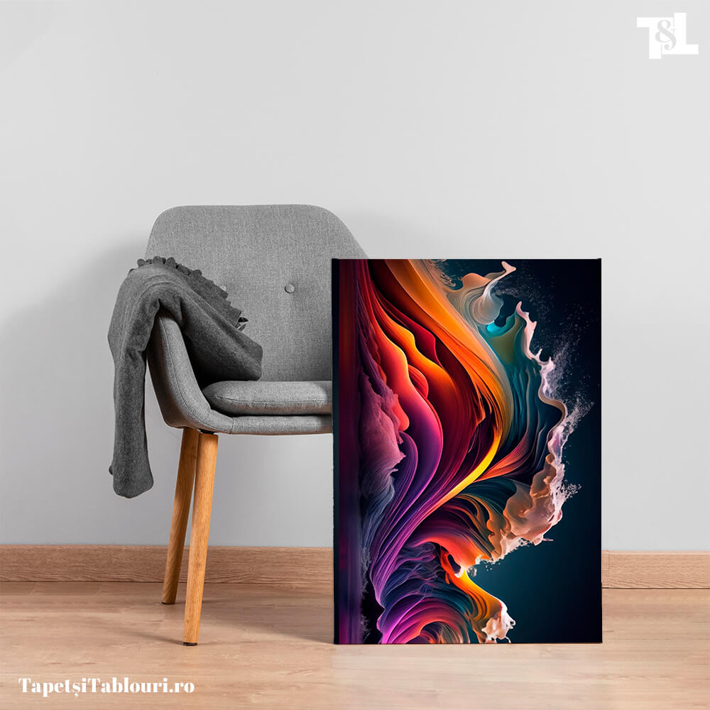 Tablou Canvas Valuri Cosmice în Culori Pulsante - imagine 4