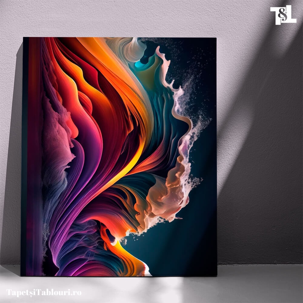 Tablou Canvas Valuri Cosmice în Culori Pulsante