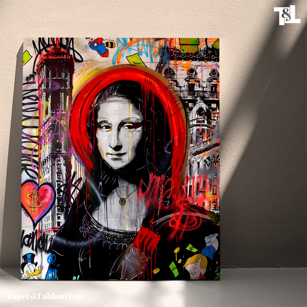 Tablou Canvas Mona Lisa în Orașul Graffiti