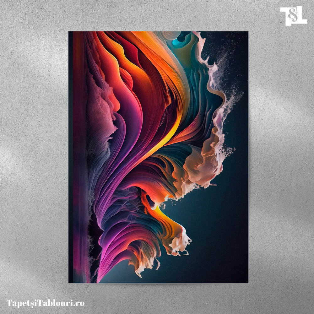 Tablou Poster Valuri Cosmice în Culori Pulsante