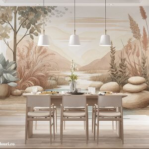 Tapet Decorativ cu Model Peisaj Natural Seren