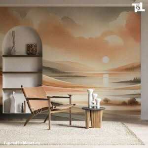 Tapet Decorativ în stil Acuarelă pentru Living (5)