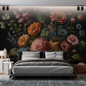 Tapet Dormitor Simfonie Florală Renascentistă