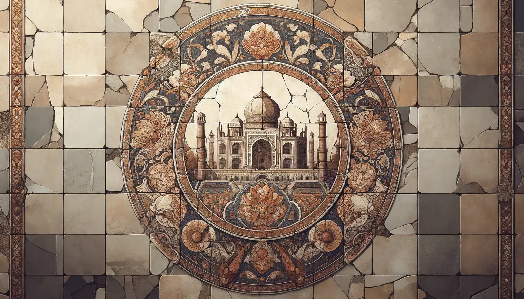 Tapet Dormitor Mozaic Oriental Majestuos