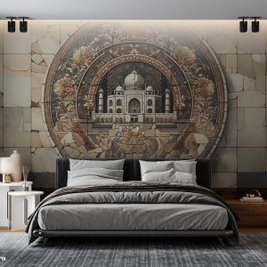 Tapet Dormitor Mozaic Taj Mahal Antic